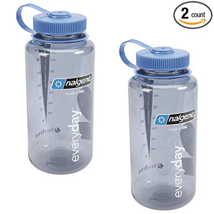 Nalgene 32oz Wide Mouth Everyday Water Bottle - Tritan - 2 Pack