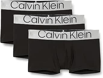 Calvin Klein Pack de 3 Calzoncillos para Hombre Bóxer de Tiro Bajo Elásticos