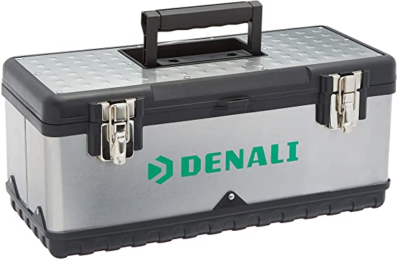 Amazon Brand - Denali Tool Box with Metal Latches, 20-inch