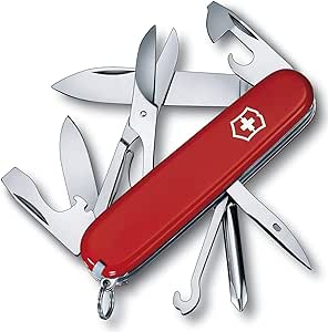 Victorinox, Schweizer Taschenmesser, Super Tinker, Multitool, Swiss Army Knife mit 14 Funktionen, Klinge, gross, Dosenöffner, Schraubendreher 3 mm