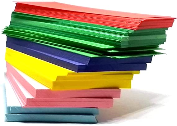 IMPRINT 100 Assorted Colours Index Cards 3" x 5", Both Side Blank and unruled