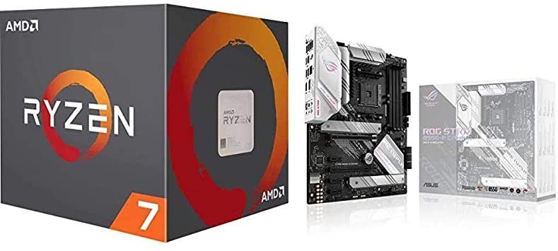 AMD Ryzen 7 3800X 8-Core, 16-Thread Unlocked Desktop Processor with Wraith Prism LED Cooler and ASUS ROG Strix B550-A Gaming AMD AM4 (3rd Gen Ryzen ATX Gaming Motherboard