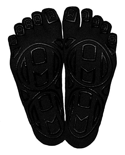 Mato & Hash 5-Toe Exercise"Barefoot Feel" Yoga Toe Socks With NEW Full Grip