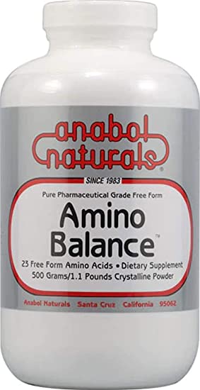 Amino Balance Amino Acid Supplement 500 Gram Complete 23 FreeForm Blend with BCAA’s - 9 Essential Amino Acids – L-Glutamine and L-Arginine Formula for Sports Nutrition and Post Workout Muscle Recovery