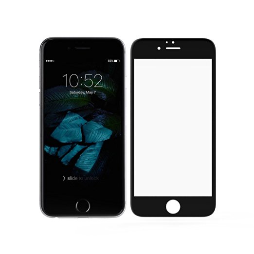 RUITAI iPhone 7 Screen Protector Full Cover 3D Anti-Burst Tempered Glass for iPhone7 (Black)