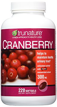 Trunature Cranberry 300 mg Healthy Urinary Tract 220 Softgels Each (Packof 2)