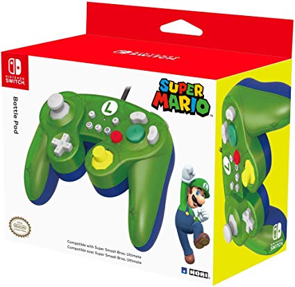 Nintendo Switch Battle Pad (Luigi) GameCube-Style Controller by HORI - Officially Licensed By Nintendo