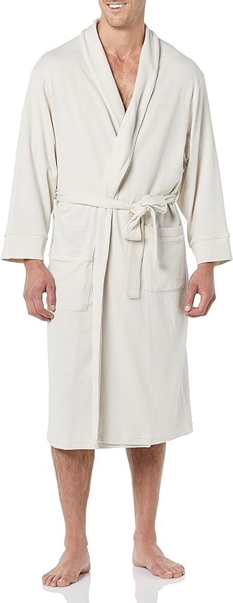 Amazon Essentials Men's Waffle Shawl Robe