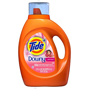 Tide Plus Downy April Fresh Scent Liquid Laundry Detergent, 92 oz, 59 Loads (Packaging May Vary)