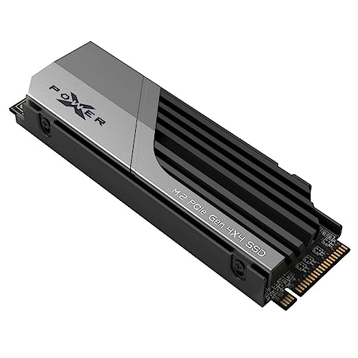 Silicon Power XS70 1TB NVMe PCIe 4.0 M.2 2280 Gen4 Gaming SSD with Heatsink, Up to 7300 MB/s, Internal Solid State Drive for Desktop Laptop Computer