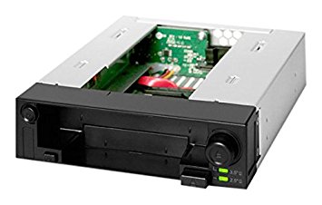 ICY DOCK DuoSwap MB971SP-B 5.25 Inch Hot Swap Drive Caddy / Docking for 2.5 Inch & 3.5 Inch SATA Hard Drive/SSD
