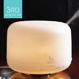 500ml Aromatherapy Essential Oil Diffuser by Naska Portable Ultrasonic Humidifier Diffuser with Adjustable 3rd Generation Mist Mode and Waterless Auto Shut-off 16 Colors Led Lights