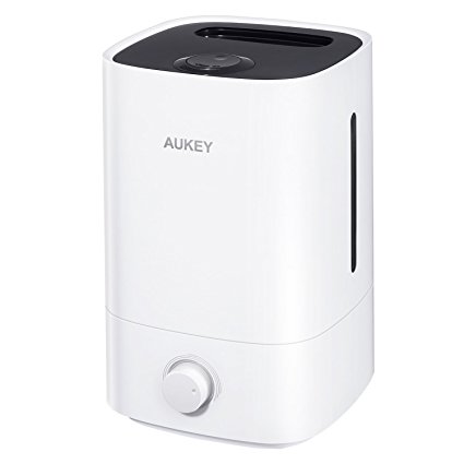 AUKEY Humidifier, 3.5L Ultrasonic Cool Mist Aromatherapy Humidifier with Automatic Shut-Off and Adjustable Mist Output for Home and Office