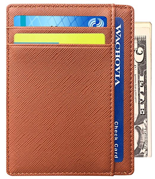RFID Slim Wallet Front Pocket Wallet Minimalist Secure Thin Credit Card Holder