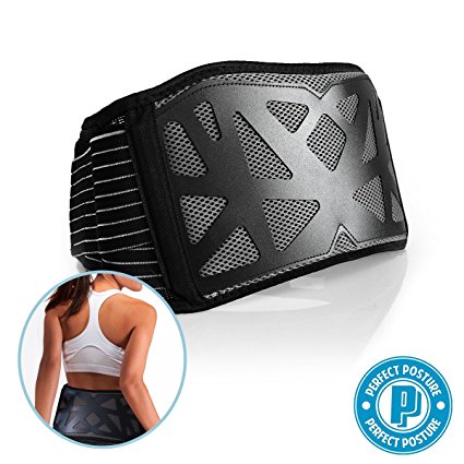 Lumbar Back Brace: #1 Recommended, Premium Material, Advanced Honeycomb Technology, Comfortable, Durable, Adjustable!! Lower back pain relief, Perfect Posture. (Size 0, 24- 27")