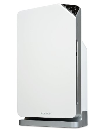 Brondell O2  Balance Air Purifier with True HEPA and Carbon Filtration for Odor and VOCs, White