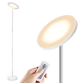 LED Floor Lamps, Torchiere Floor lamp Super Bright Tall Uplight Standing Lights 3 Color Temperatures for Bedroom Remote Control & Touch, Albrillo Dimmable Modern Pole Light for Bed Rooms, Living Room