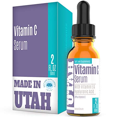 Vitamin C Serum Face And Skin Rejuvenation With Hyaluronic Acid And Vitamin E Battles Signs Of Aging By Moisturizing And Boosting Antioxidant Levels For A Wrinkle-Free & Younger Skin