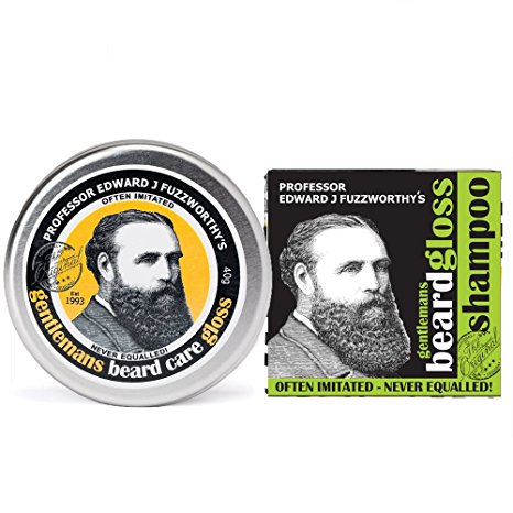 Beard Care Kit Professor Fuzzworthy Beard Gloss Balm & New Apple Cider Tonic Beard Shampoo Bar | 100% Natural & Organic Ingredients & Kunzea Essential Oils | Leatherwood Honey from Tasmania Australia