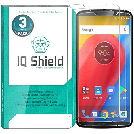 Moto Z3 Play Screen Protector (Moto Z3 Verizon Version)(3-Pack), IQ Shield Tempered Ballistic Glass Screen Protector Moto Z3 Play 99.9% Transparent HD Shatter-Proof Shield