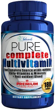 Daily Multivitamin For Men & Women   Antioxidant The Best Complete Multivitamins & Minerals All Natural Supplements Vitamins A, B Complex, C, Vitamin D3 2000 IU, E, Biotin (6 Month Supply)