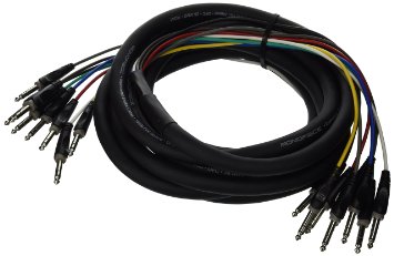 Monoprice 6-Meter 8-Channel 1/4-Inch TRS Male to 1/4-Inch TRS Male Snake Cable (601196)