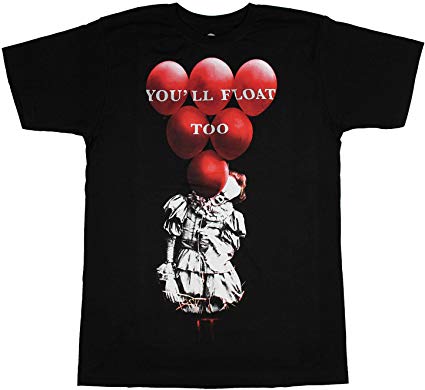 It Red Balloons Black T-Shirt