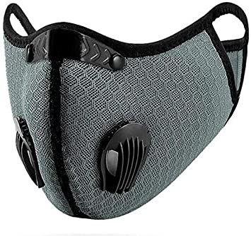 1Face Cover with 5Active Carbon Filters, Men's and Women's Universal Face Cover - Black