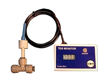 HM DIGITAL in-Line Single TDS Monitor SM-1 0-9990 ppm Accuracy +/-2% for Water Filtration System,RO Systems,Coolers,More
