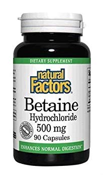Betain Hcl 500mg W/Fenugreek (90Capsules) Brand: Natural Factors