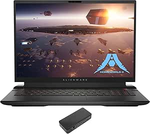 Alienware m18 Gaming Laptop (AMD Ryzen 9 7945HX 16-Core, 64GB DDR5 5200MHz RAM, 8TB PCIe SSD, Radeon RX 7900M, 18" 480 Hz Wide UXGA (1920x1200), WiFi, Bluetooth, Win 11 Pro) with USB-C Dock