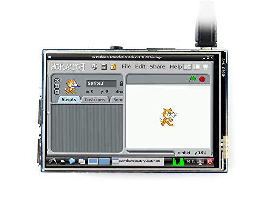 waveshare 3.5inch RPi LCD (B) 320x480 Resoution Touch Screen IPS TFT Display Designed for Any Revision of Raspberry Pi Directly-pluggable Better Displaying