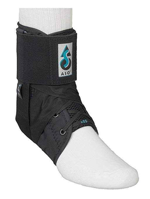 ASO Ankle Stabilizing Orthosis W/inserts (Black, Medium)