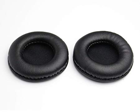 Replacement Earpads Leather Ear Cushions Spare Replacement Ear Pads Cushion Kit for Logitech / Sony / Rapoo /Koss / Jensen /FreeTalk / Aiwa /Labtec Axis Headset 60MM (1 Pair Black)