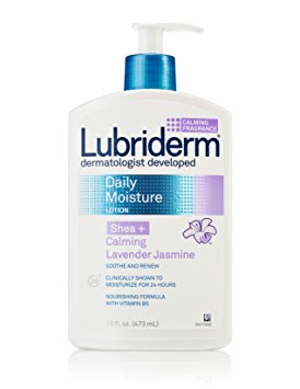 Lubriderm Daily Moisture Dry Skin Lotion, Shea   Calming Lavender Jasmine, 16 Fl. Oz. (Pack of 3)