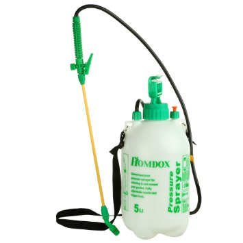 [US Stock] Homdox 1.3 Gallon Sprayer 5L Pump Sprayer with Single Strap Portable Lawn Garden Sprayers Summer White