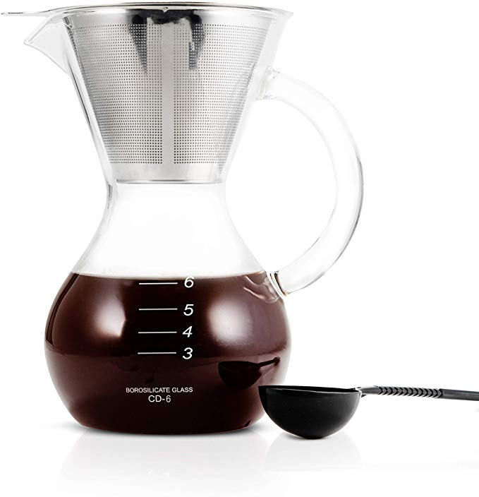 Yama Glass YAMCD6 YAMA Pour-Over Coffee Maker, 30oz