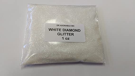 1 oz White Diamond Glitter SPARKLE MICA FOR SOAP COSMETICS EPOXY RESIN CRAFT SLIME CANDLE MAKING DYE BY DR.ADORABLE
