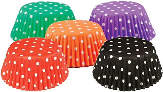 Fox Run Polka Dot Bake Cup Set, 3.75 x 3.75 x 1.25 inches, Multicolored,8115,300