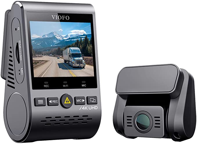 VIOFO A129Pro Duo 4K Dual Dash Cam 3840 x 2160P Ultra HD 4K Front and 1080P Rear Car WiFi Dash Camera Sony 8MP Sensor GPS, Buffered Parking Mode, G-Sensor, Motion Detection, WDR, Loop Recording