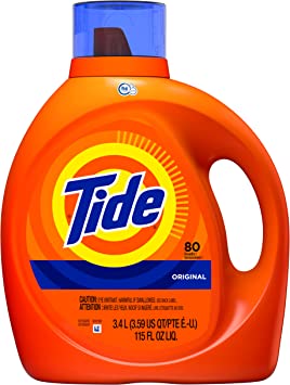 Tide Laundry Detergent Liquid Soap, Original, 80 Loads, 115 Fl Oz, He Compatible