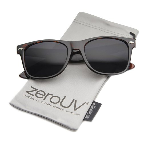 zeroUV - Classic Eyewear 80's Retro Large Horn Rimmed Style Sunglasses