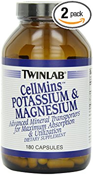 Twinlab CellMins Potassium and Magnesium, 180 Capsules (Pack of 2)