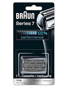 Series 7 Electric Shaver 70S Replacement Head for Braun Razors,Foil & Cutter Replacement Cassette Compatible with Braun Series 7 Models 720, 760, 790, 799 and 797,Silver