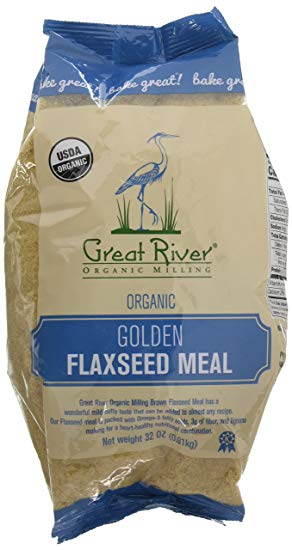 Great River Organic Milling Golden Flax Seed Meal, 32 Ounce (Pack of 4)