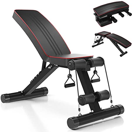 YOLEO Adjustable Weight Bench - Utility Weight Benches for Full Body Training, Foldable Decline Bench Tilt Press for Home Gym