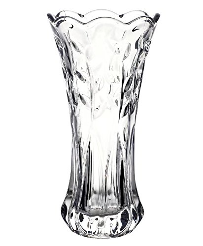 SLY Flower Vase Glass Thickness Design For Home Decor,Wedding vase or Gift - 8"High x4"Wide ,Clear,With Gift Box