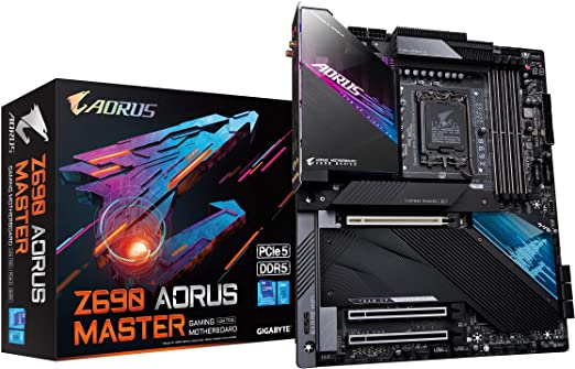 GIGABYTE Z690 AORUS Master (LGA 1700/ Intel Z690/ ATX/ DDR5/ Quad M.2/ PCIe 5.0/ USB 3.2 Gen2X2 Type-C/Intel WiFi 6E/ AQUANTIA 10GbE LAN/Intel Thunderbolt 4/ Gaming Motherboard)