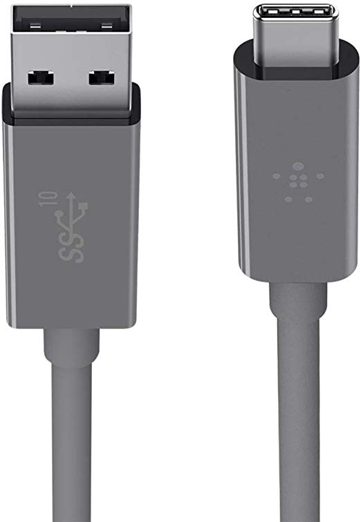 Belkin 3.1 USB-A to USB-C Cable, 3Ft (Gray)