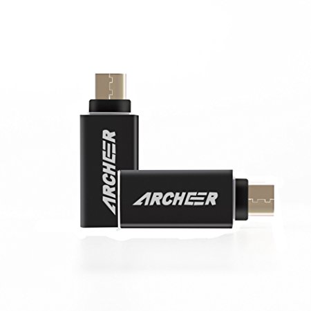 Archeer USB 3.0 USB C Male to USB A Female High-speed Adapter Converter OTG Connector for Apple New Macbook Samsung S7 Note 7 Microsoft Lumia 950 XL LG G5 Nexus 5X 6P (2-pack)
